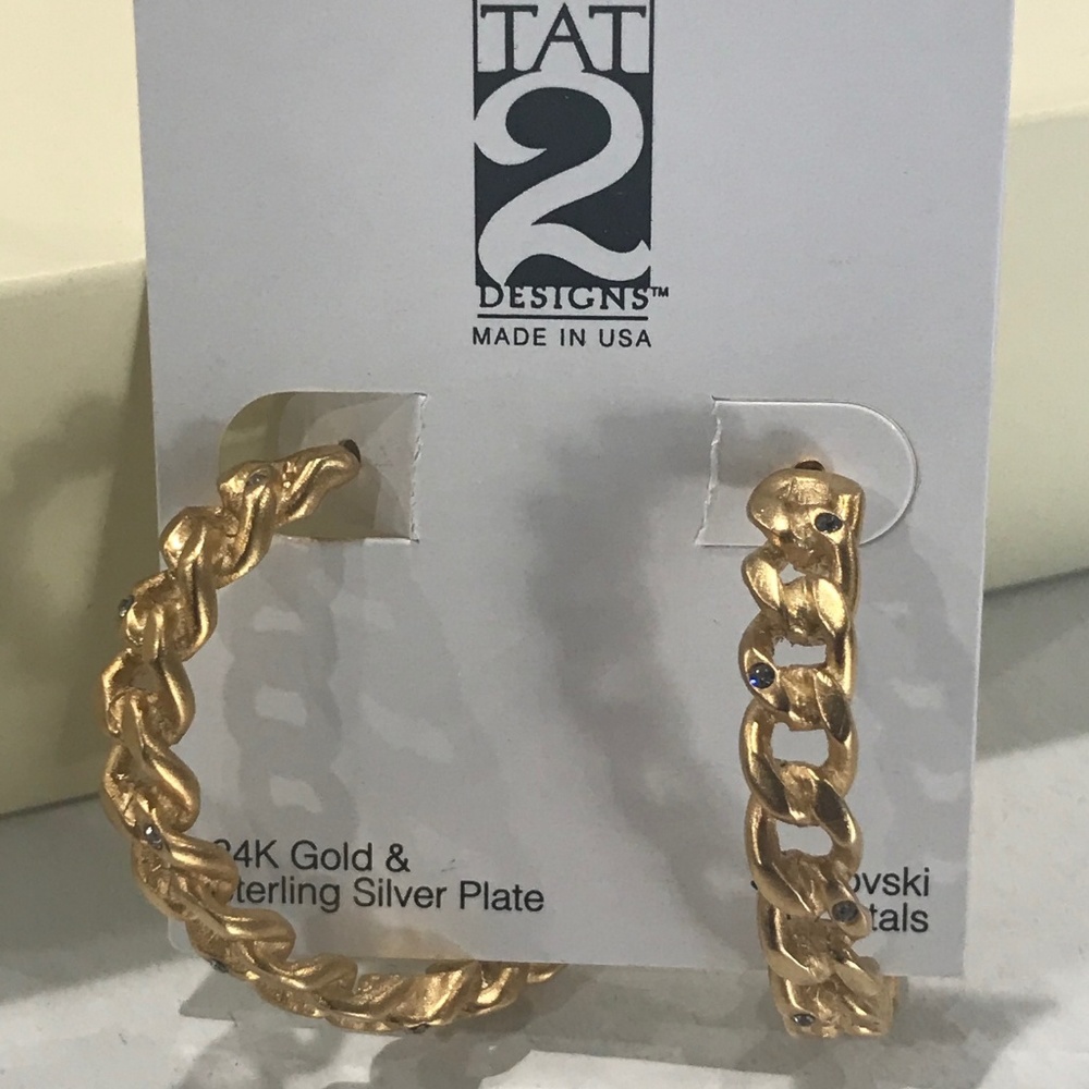 GOLD MALI LINK HOOPS